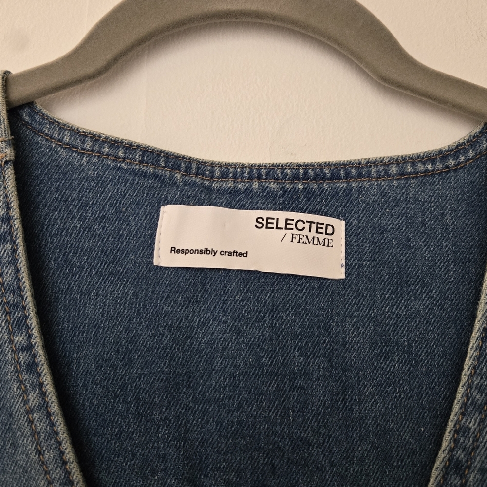 Selected Femme Laurel Sleeveless Denim Dress – EU 40 - Picture 7 of 9